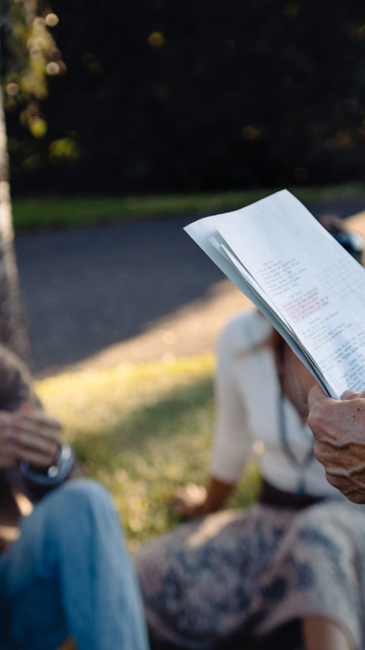 Robin Wyland and Eilidh Ewing in Black Forest Royale shooting a Microdrama on the Black Forest Studios Lot.