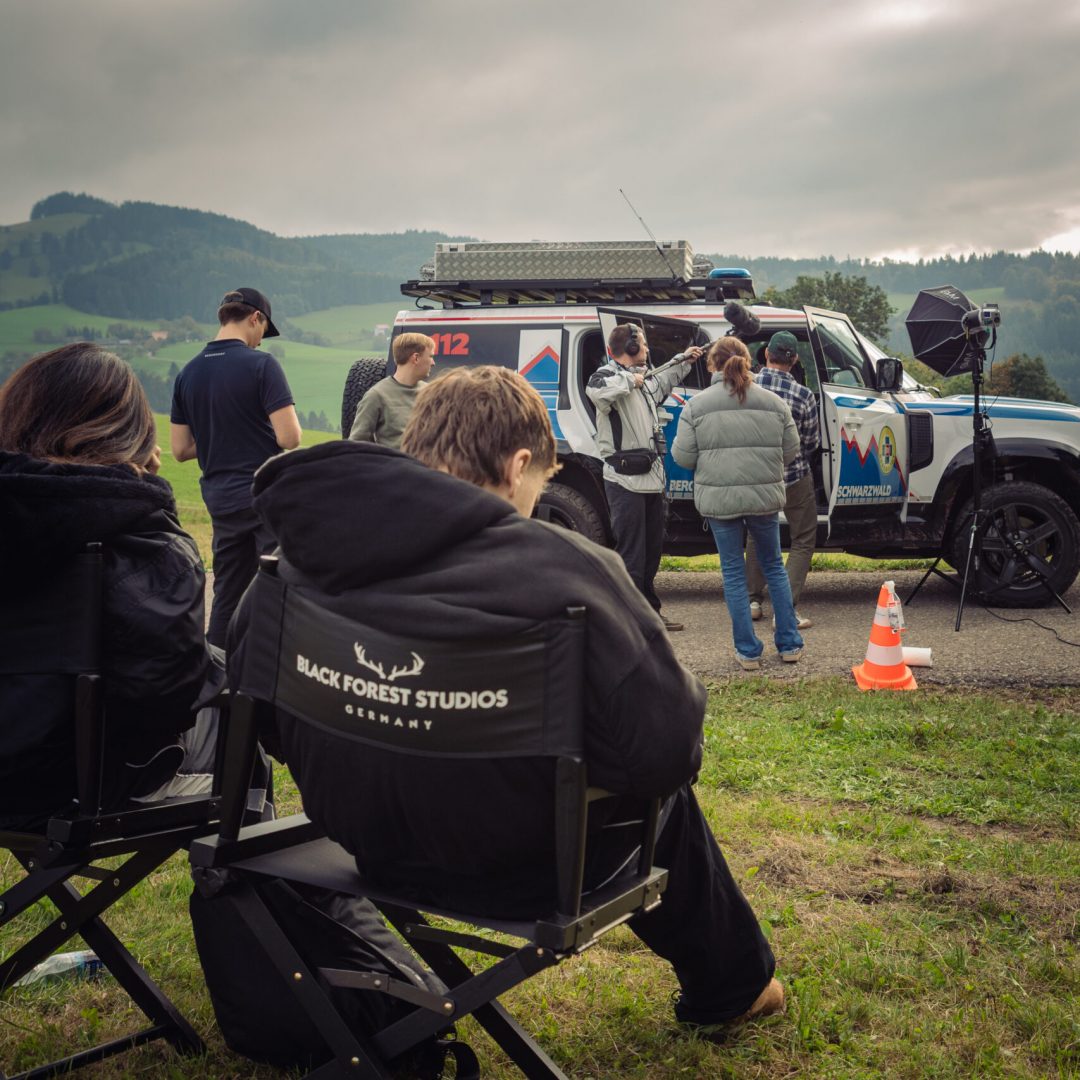 Behind the Scenes of two actors for Microdrama Production outside of the black Forest Studios in Europe