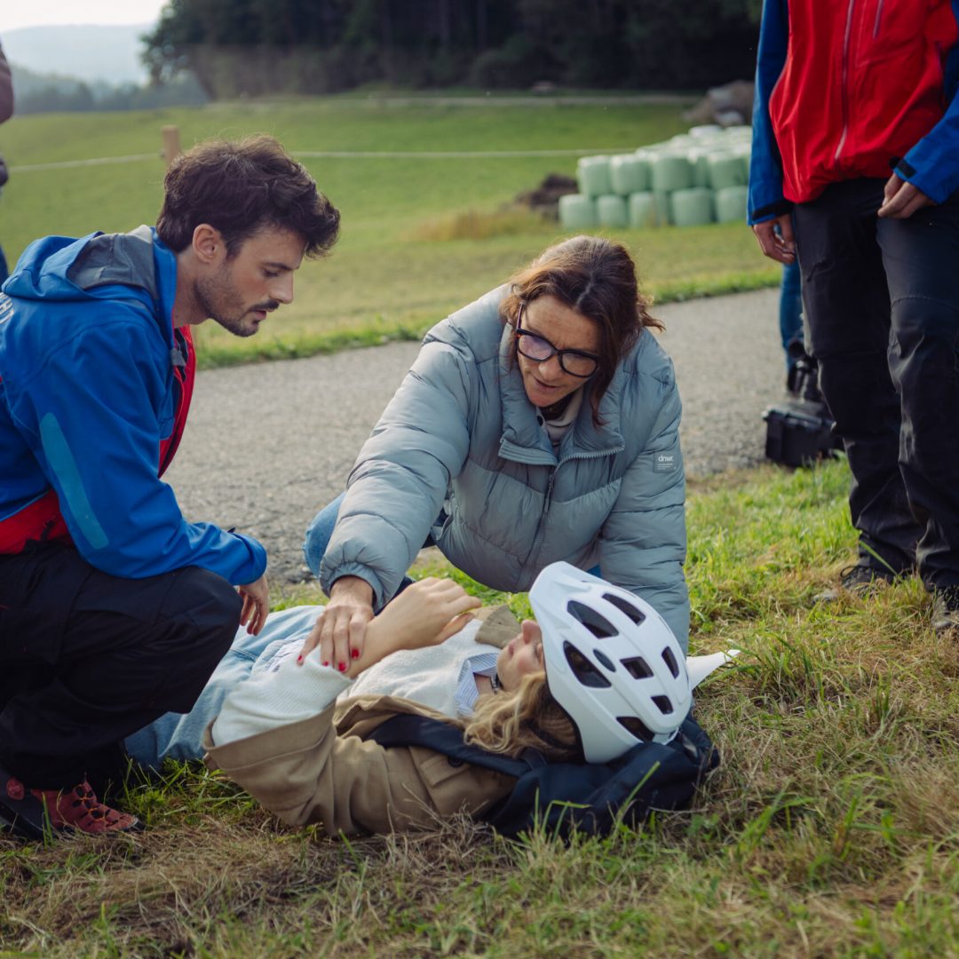 Behind the Scenes of the director and her two actors for Microdrama Production outside of the black Forest Studios in Europe