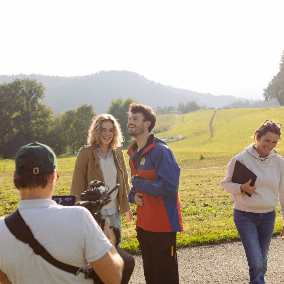 Behind the Scenes of two actors for Microdrama Production outside of the black Forest Studios in Europe
