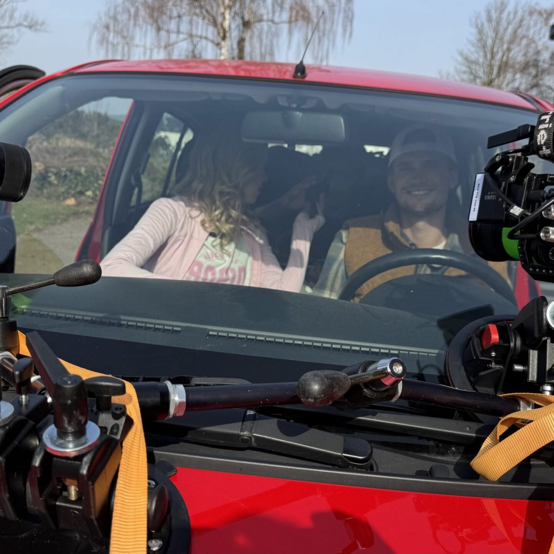 Behind the Scenes of two actors for Microdrama Production outside of the black Forest Studios in Europe