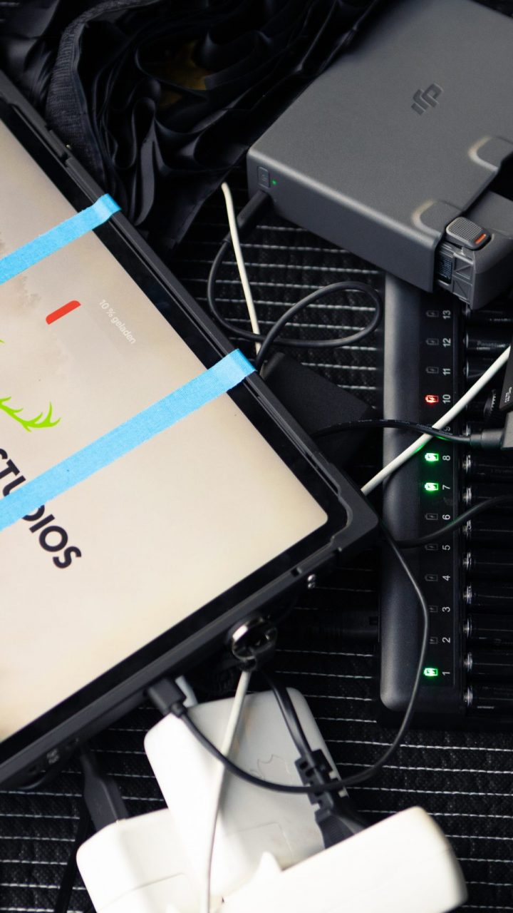 iPad with Vertical Frame Guides for perfect Microdrama Framing.